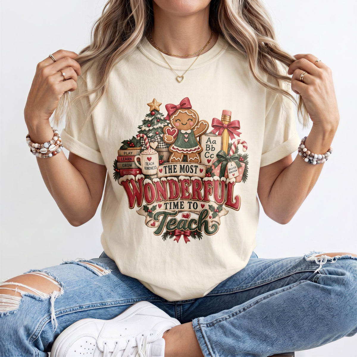 The Most Wonderful Time To Teach Kindergarten Teacher Shirt
