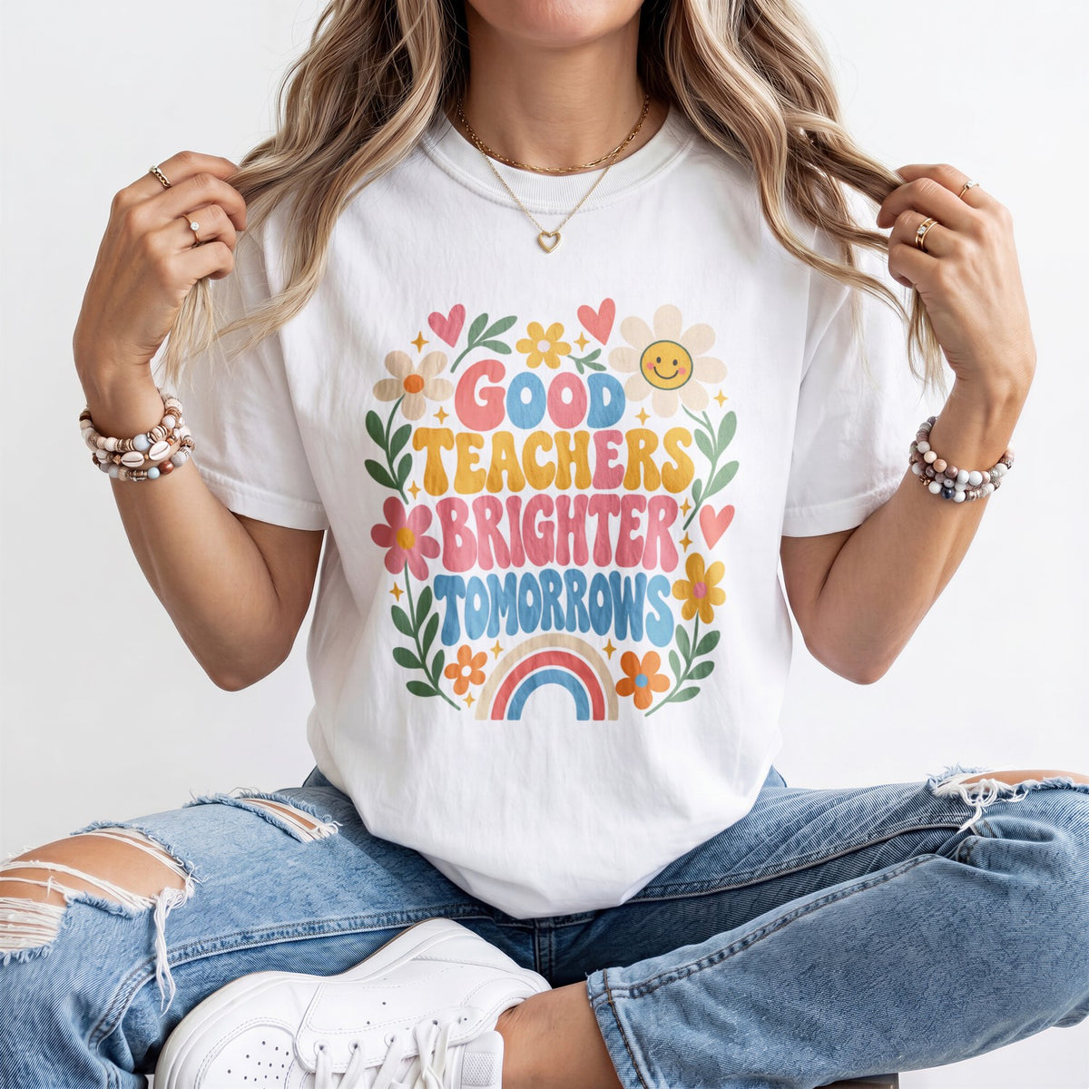 Good Teachers Brighter Tomorrows Kindergarten Teacher Shirt
