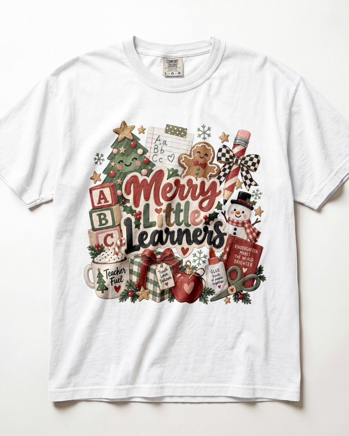 Merry Little Learners Kindergarten Teacher Shirt