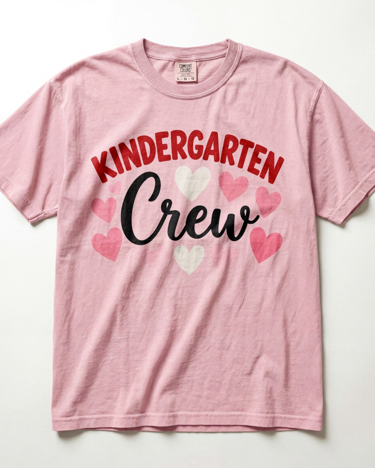 Kindergarten Crew Hearts Kindergarten Teacher Shirt