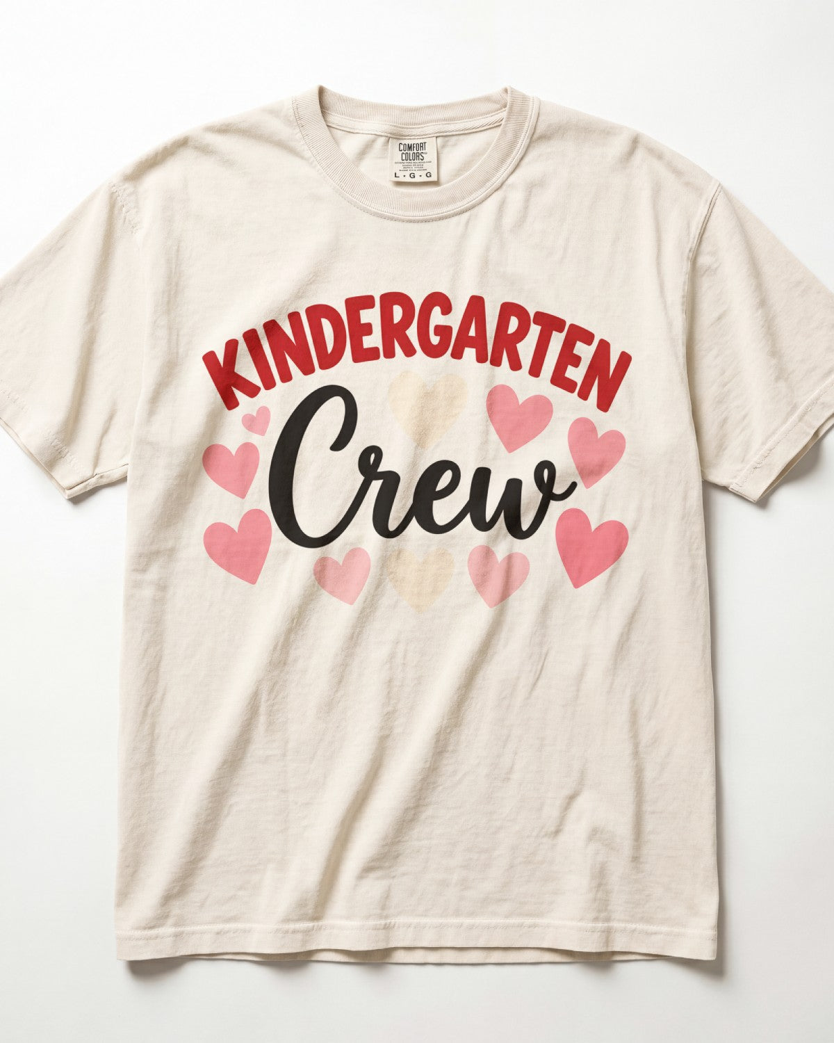 Kindergarten Crew Hearts Kindergarten Teacher Shirt