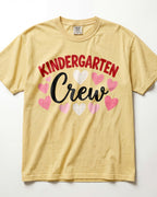 Kindergarten Crew Hearts Kindergarten Teacher Shirt