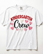 Kindergarten Crew Hearts Kindergarten Teacher Shirt