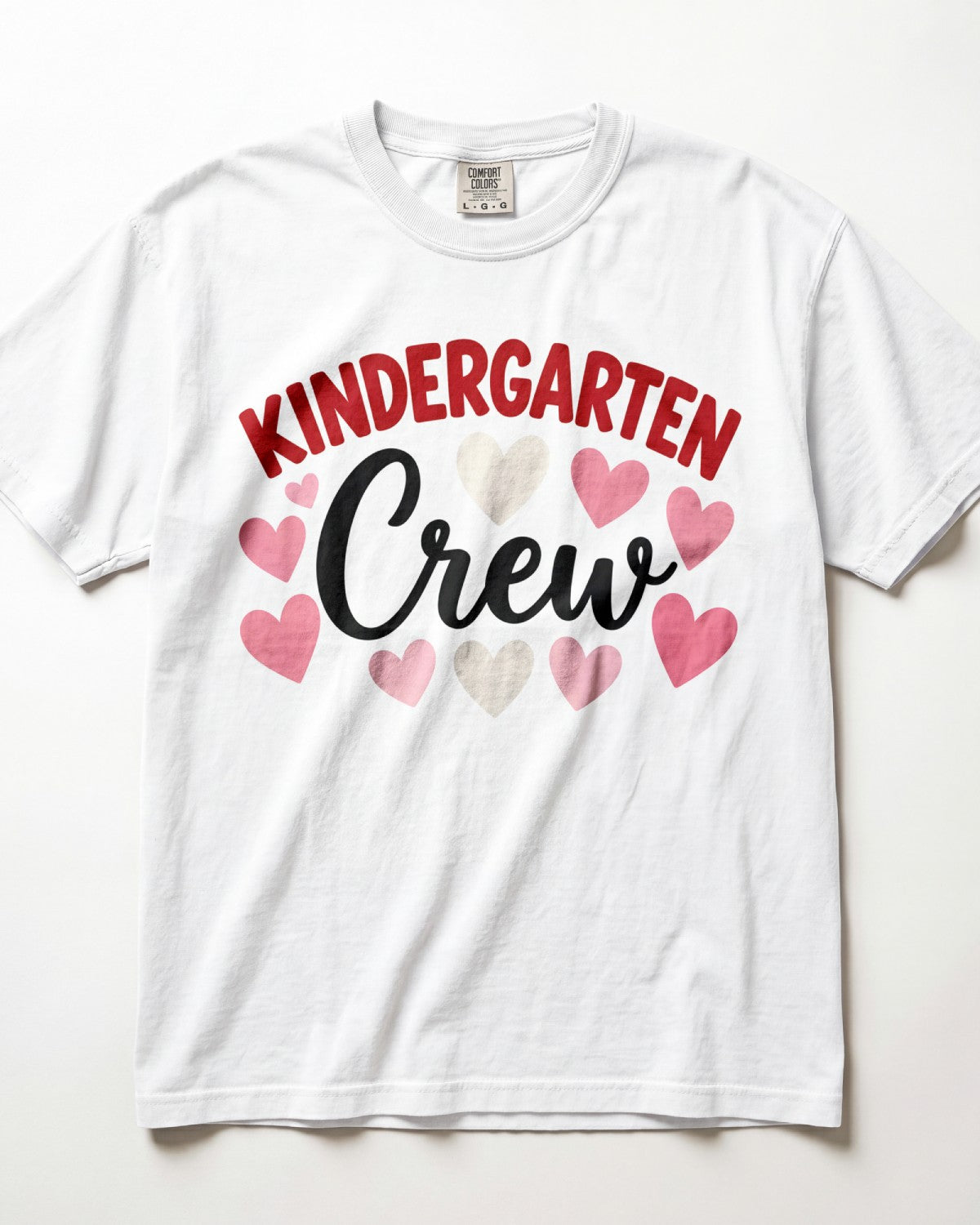 Kindergarten Crew Hearts Kindergarten Teacher Shirt