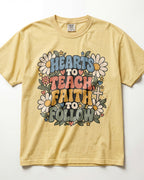 Hearts To Teach, Faith To Follow Kindergarten Teacher Shirt
