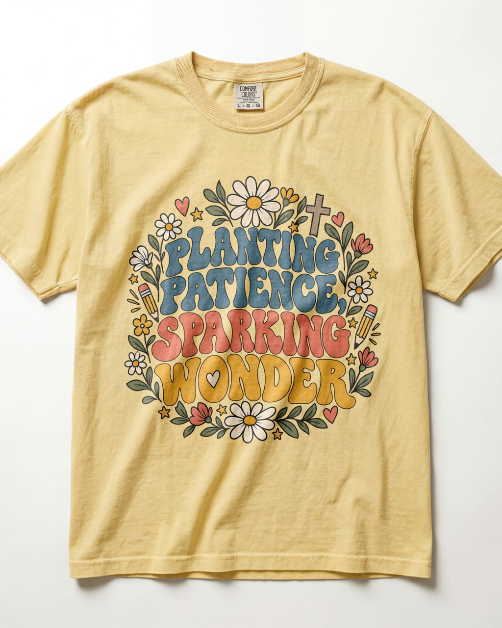 Planting Patience, Sparking Wonder Kindergarten Teacher Shirt