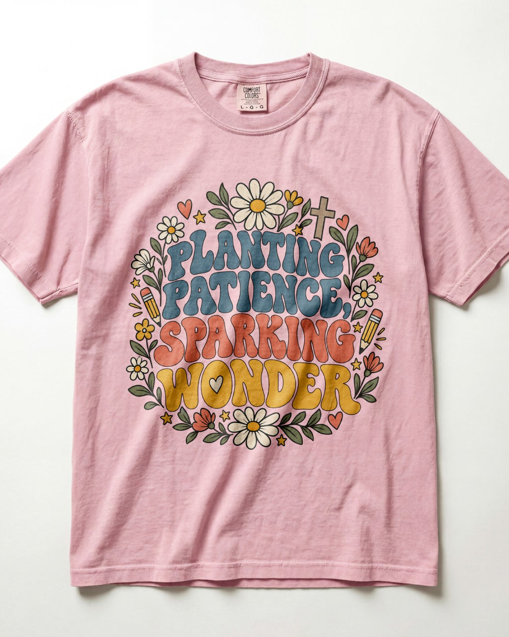 Planting Patience, Sparking Wonder Kindergarten Teacher Shirt