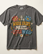 Where Faith Meets Little Minds Kindergarten Teacher Shirt