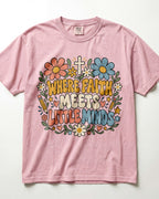 Where Faith Meets Little Minds Kindergarten Teacher Shirt