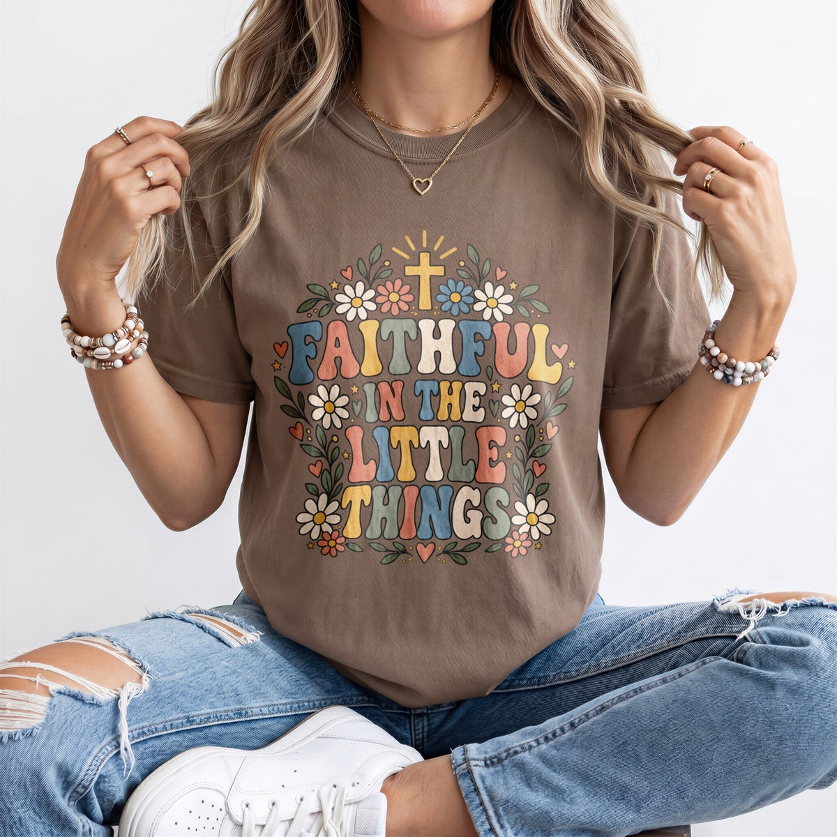 Faithful In The Little Things Kindergarten Teacher Shirt