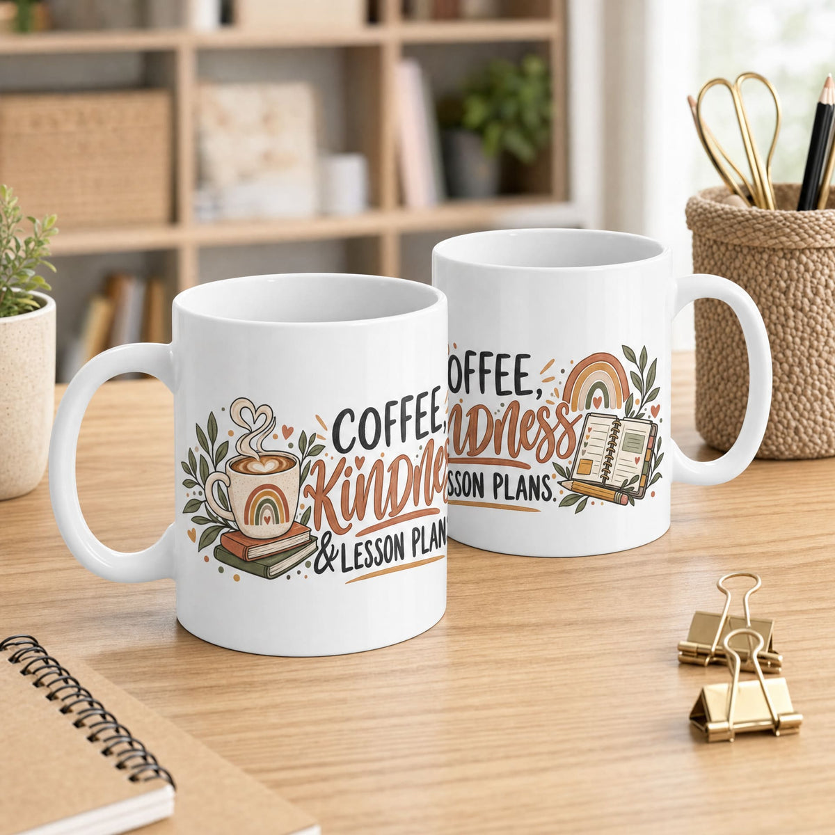 Coffee, Kindness & Lesson Plans Kindergarten Teacher Mug