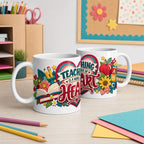 Teaching Is a Work of Heart Kindergarten Teacher Mug