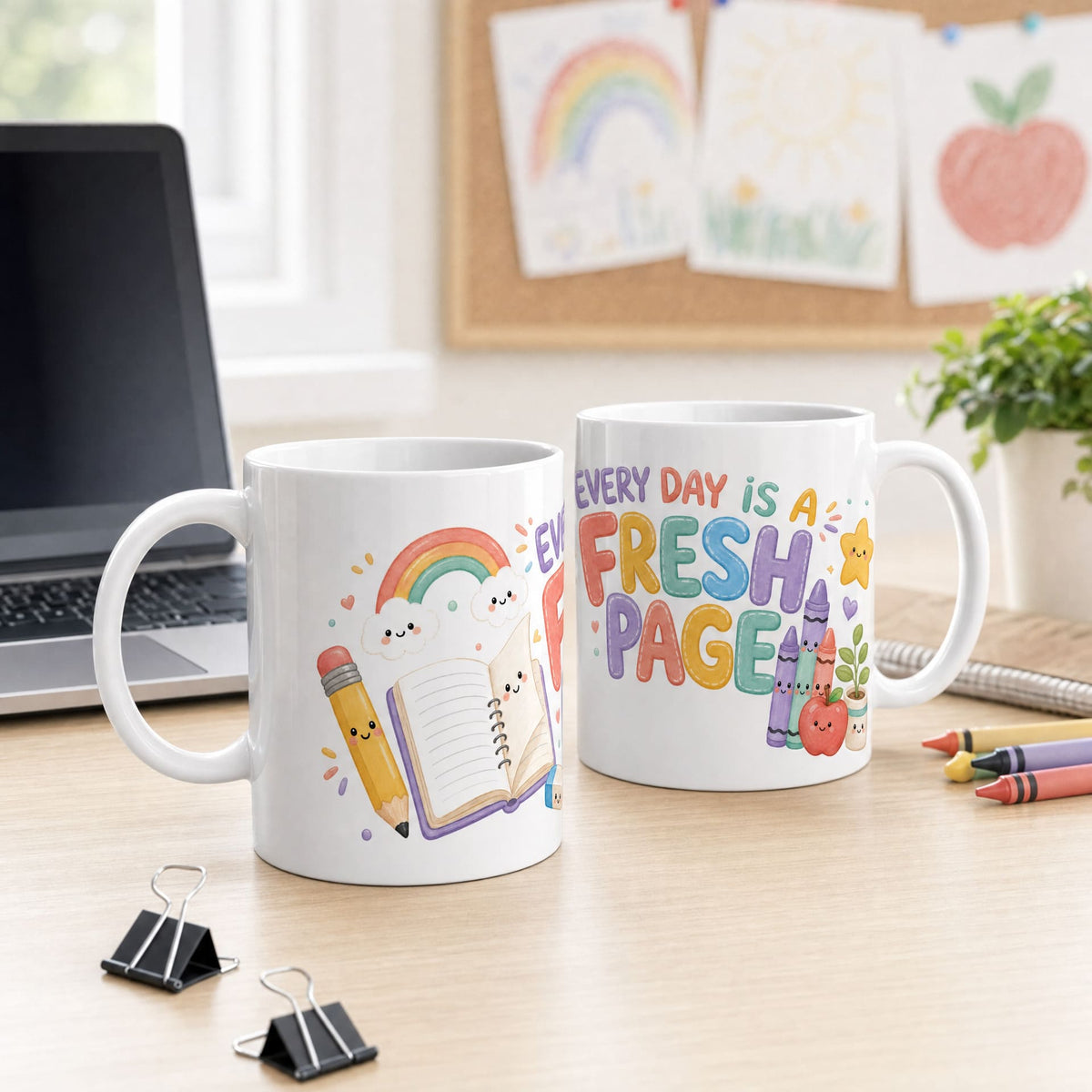 Every Day Is a Fresh Page Kindergarten Teacher Mug
