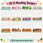 2027 Seasonal Classroom Calendar Bundle