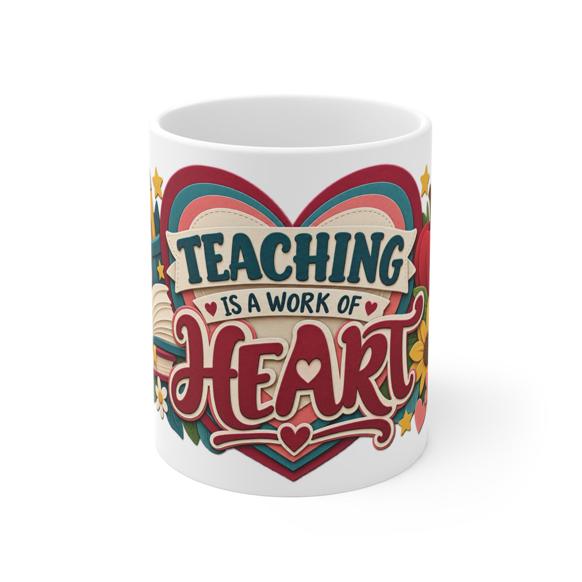 Teaching Is a Work of Heart Kindergarten Teacher Mug