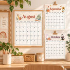 2027 Boho Printable Calendar Bundle | 12 Seasonal Monthly Calendars