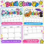 2027 Colorful Printable Calendar Bundle | 12 Seasonal Monthly Calendars
