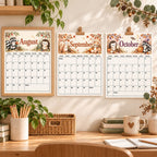 2027 Woodland Animals Printable Calendar Bundle | 12 Monthly Calendars