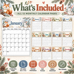 2027 Woodland Animals Printable Calendar Bundle | 12 Monthly Calendars