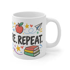 Teach. Inspire. Repeat. Kindergarten Teacher Mug
