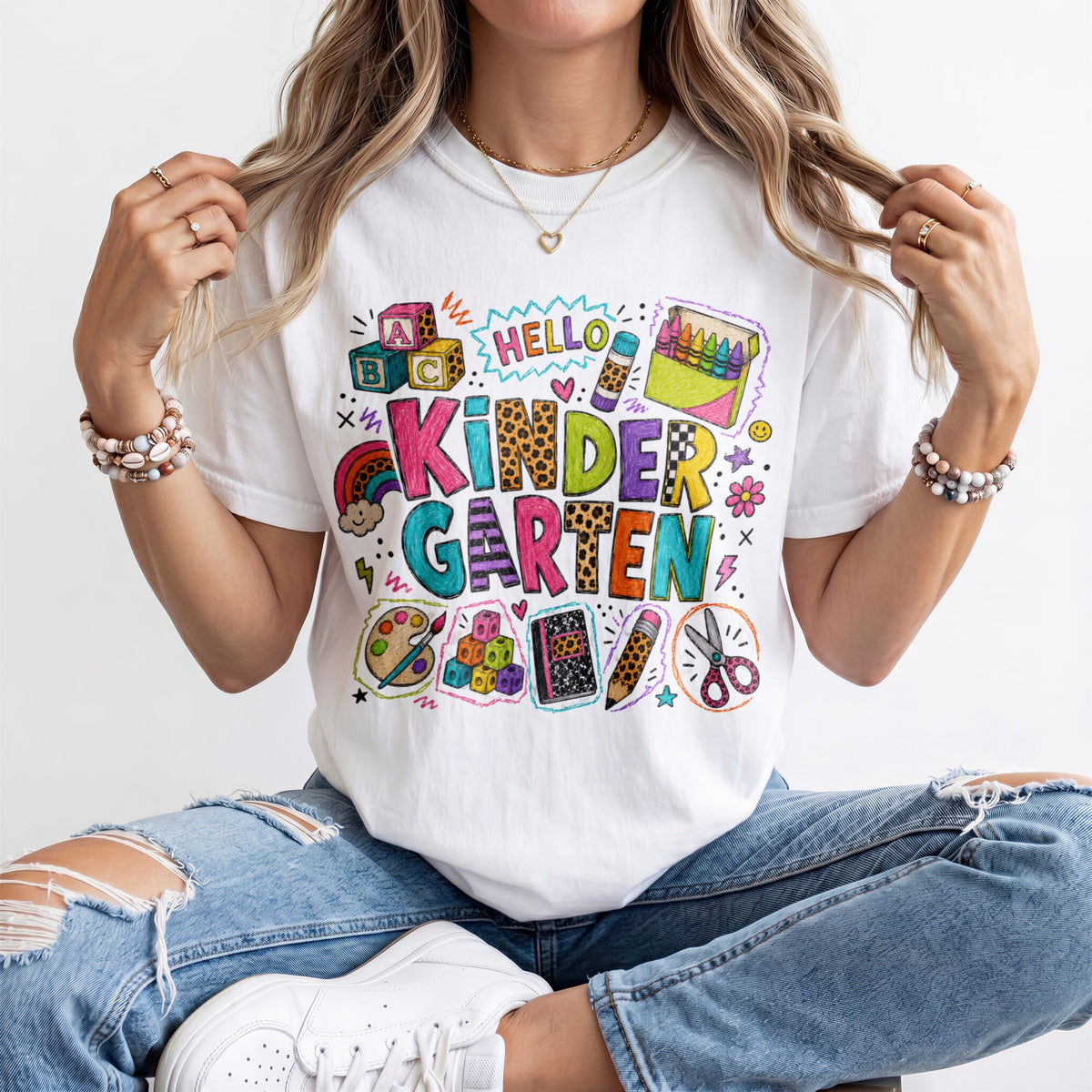 Hello Kindergarten Kindergarten Teacher Shirt